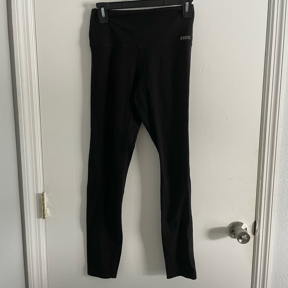 PINK ultimate black leggings size M